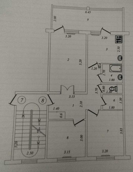 3 комнатная 80м2 Сергели-3, метро Туран, не торец. можно в ипотеку.