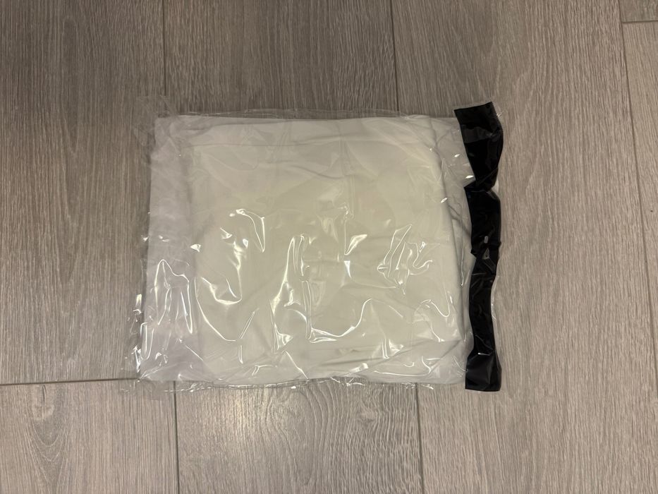 Бял еластичен калъф за трапезен стол, нов