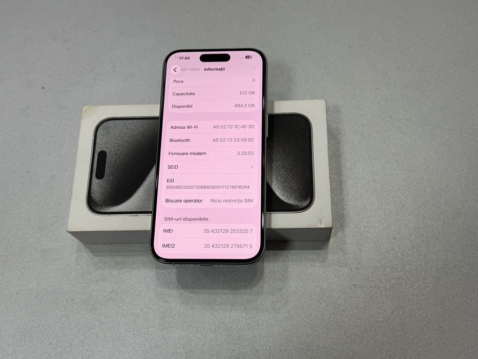 Iphone 15 Pro, 512GB, White Titanium