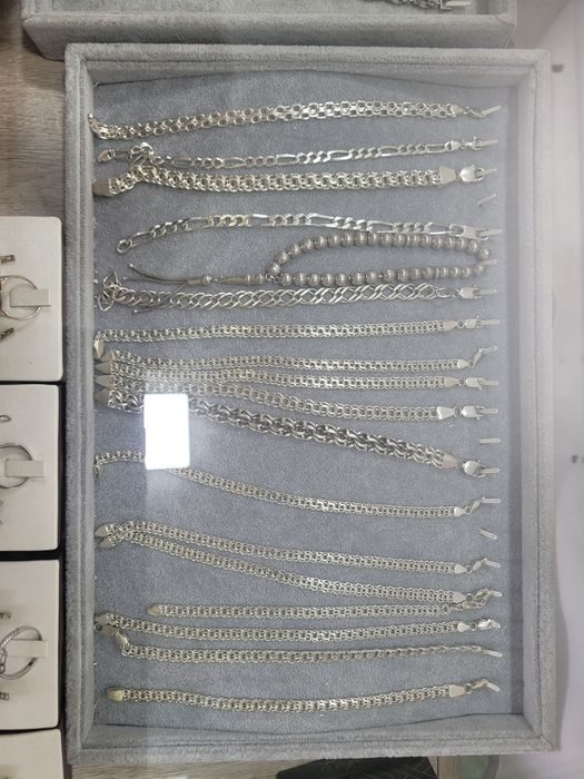 Мужские цепи и браслеты серебранные