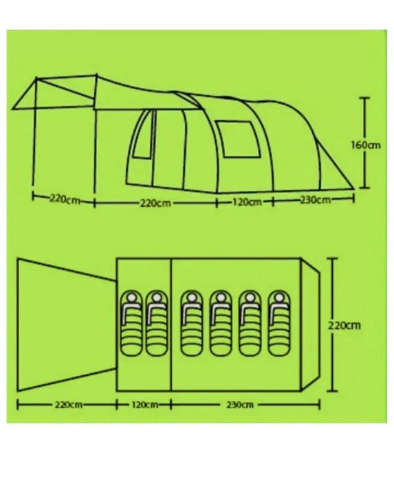 Палатка кемпинговая 6 местная арктика285