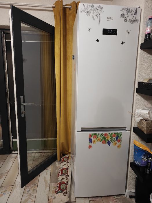 Combina frigorifica frigider Beko RCSA406K40WRN, 386 litri inaltime 203.2 cm