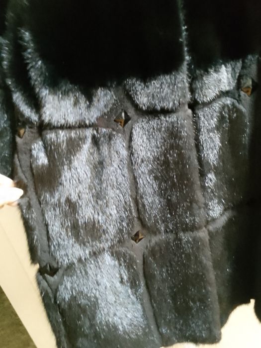 Шуба норковая с капюшоном