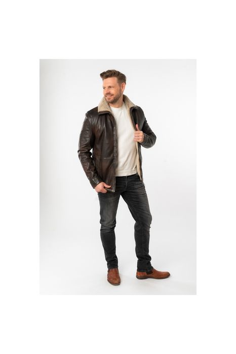 Geaca de Iarna Imblanita Piele Barbati Mauritius Maro MMNuuko