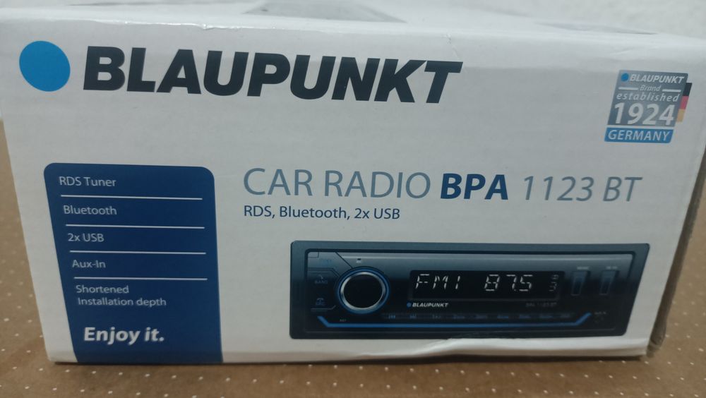 Radio Auto Nou Blaupunkt BPA Sistem Audio MP3 Bluetooth  5.0 USBUSB