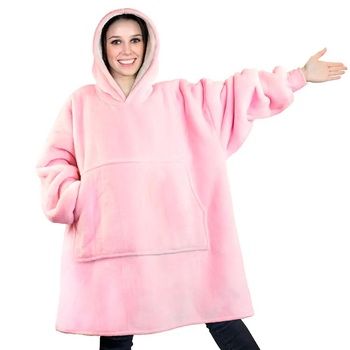 Плюшено одеяло с ръкави и качулка ХУДИ - Huggle Hoodie