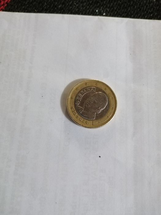 Vânzare moneda 1 euro spania 2002 cu erori de batere și defecte