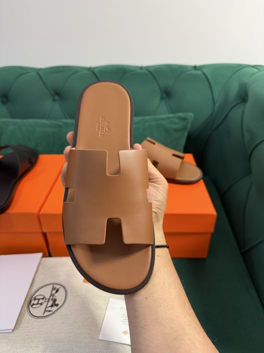 Papuci Hermes piele naturala 100% Full Box colectie noua