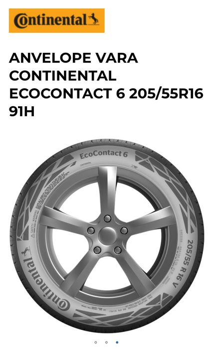 Vând set anvelope vară Continental