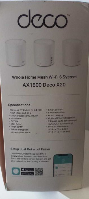 Vand TP-Link AX1800 whole home mesh Wi-Fi 6, 3 pack