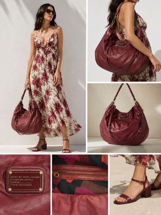Marc Jacobs оригинална голяма дамска чанта от естествена кожа