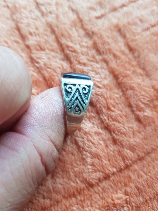 Inel ghiul vintage argint 835 piatra ametist ,18.6 mm,stare perfectă