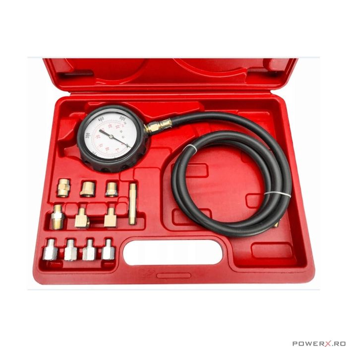 Set tester manometru presiune ulei 0 - 35 Bari, 12 piese, Verke