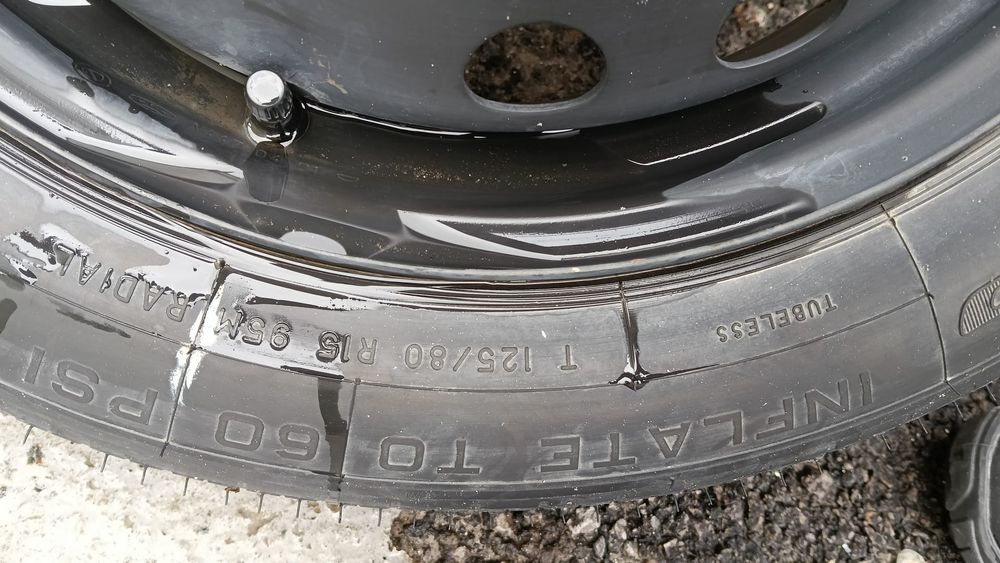 Roata de rezerva subțire, slim, T125 / 80 R15
