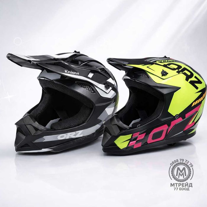Кросова каска ORZ Sport, Full Face, DOT Сертификат, Размер: S; XL;
