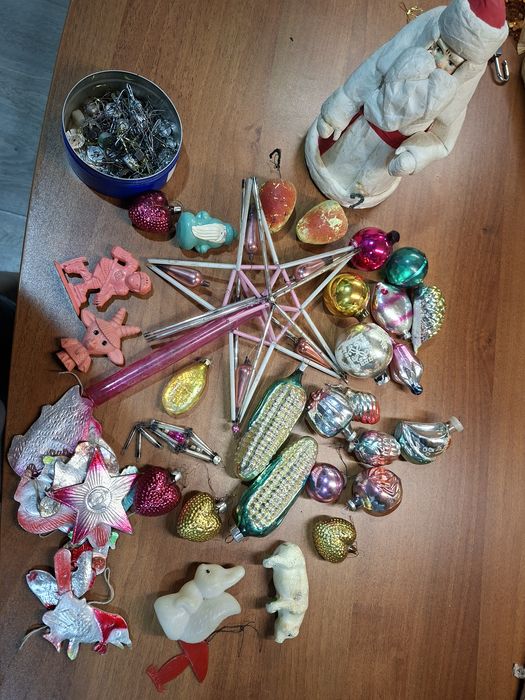 Новогодние игрушки, дед мороз советский