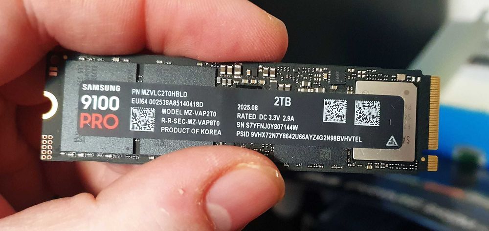 SSD SAMSUNG 9100 Pro 2TB nvme pcie 5.0 NOU + cooler m2 icy box