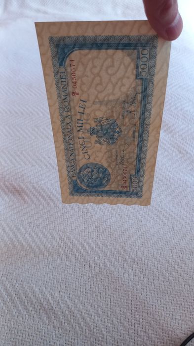 Vand bancnota de 5000 lei an 1945 ,iesita din circulatie