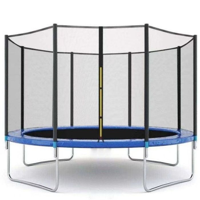 Ултра здрав портативен батут със защитна мрежа батут с размер 2,44 м.