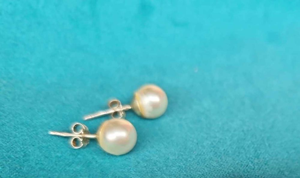 Сребърни обеци +торбичка