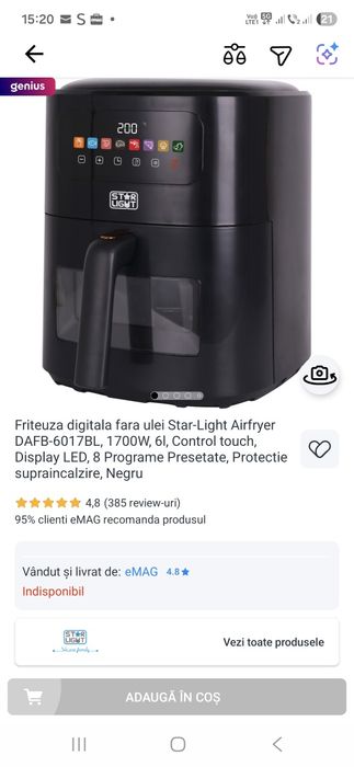 Vand Airfryer Star-Light