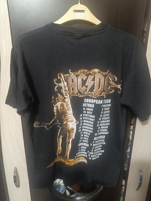 Tricou VINTAGE AC/DC turneu european 2000