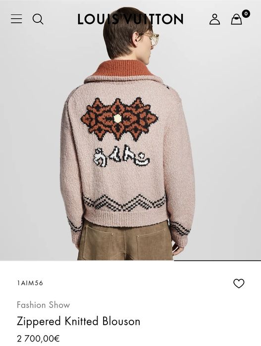 Zippered Knitted Blouson Lv