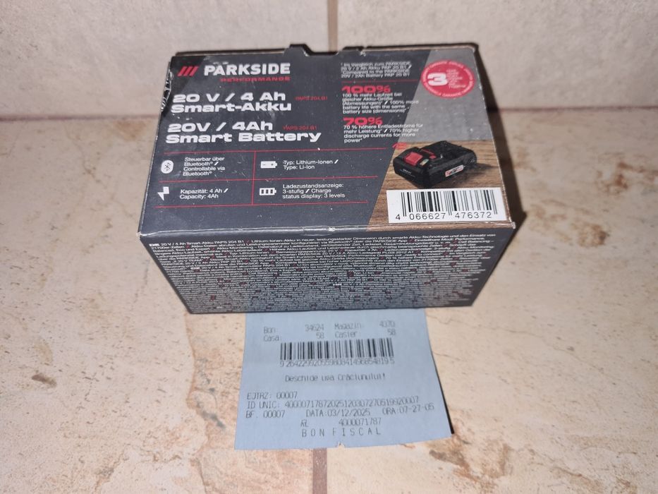 NOI. Garantie. Kit Acumulatori si incarcatoare Parkside Performance