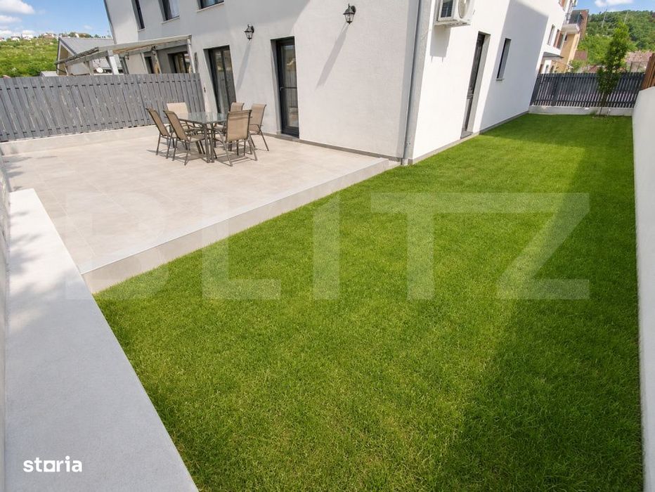 Apartament 3 camere, gradina proprie si terasa 70mp, garaj, zona Campu