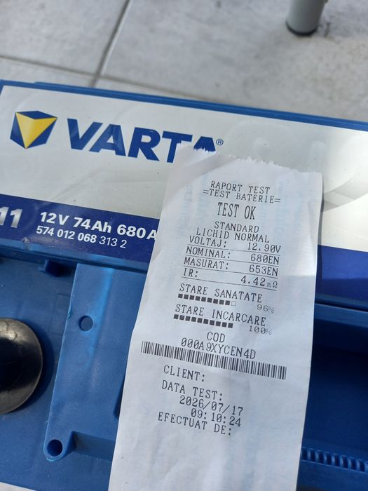 Baterie auto   VARTA 12v-74Ah ,