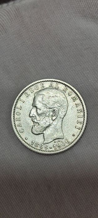 Moneda 1 leu 1906 Carol l bani vechi