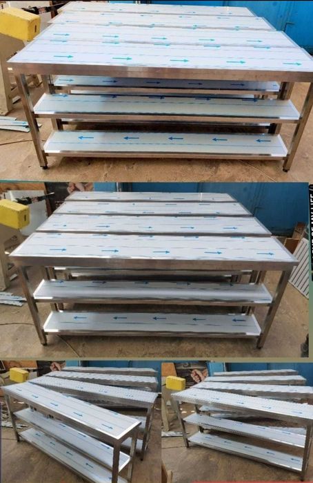 MASA inox cu polite/ MASA inox PATISERIE / MASA inox POLIETILENA /