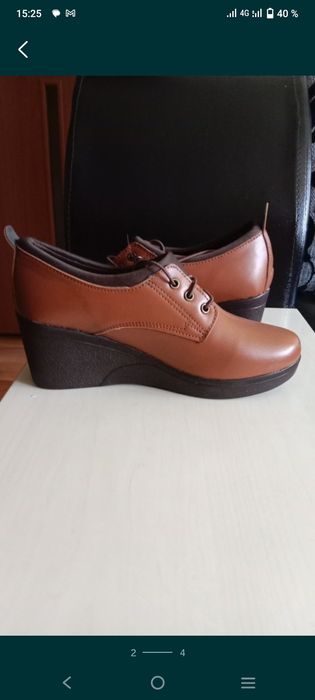 Модные кожаные туфли