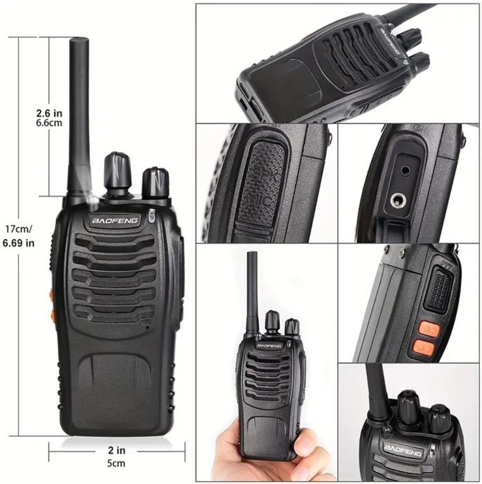 Stații 2buc Walkie Talkie Semnal 5km / 16 canale Semnal impecabil