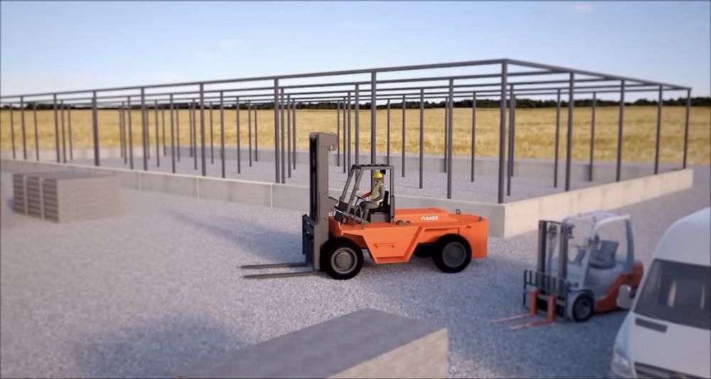 Сэндвич панель для складов и гараж