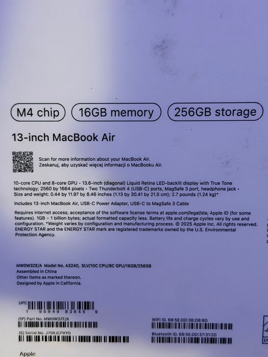Apple MacBook Air 13 M4 (2025)