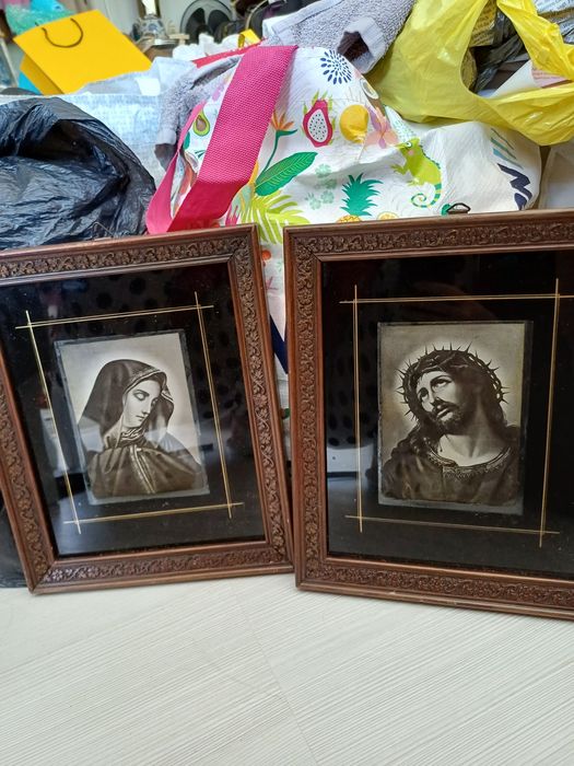 2 tablouri vechi Isus si Maria
