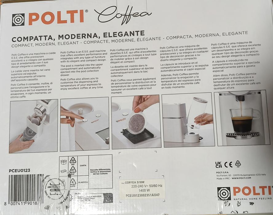 Espressor de cafea Polti Coffea S18W