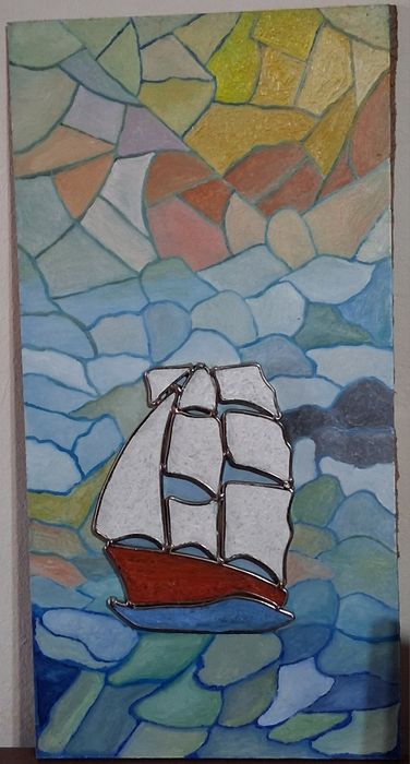 Картини. Маслени бои върху фазер.