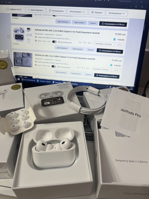 AirPods A9 PRO ANC 2,3,4 DUBAI Orginal 1:1 Air Pods| Наушники naushnik