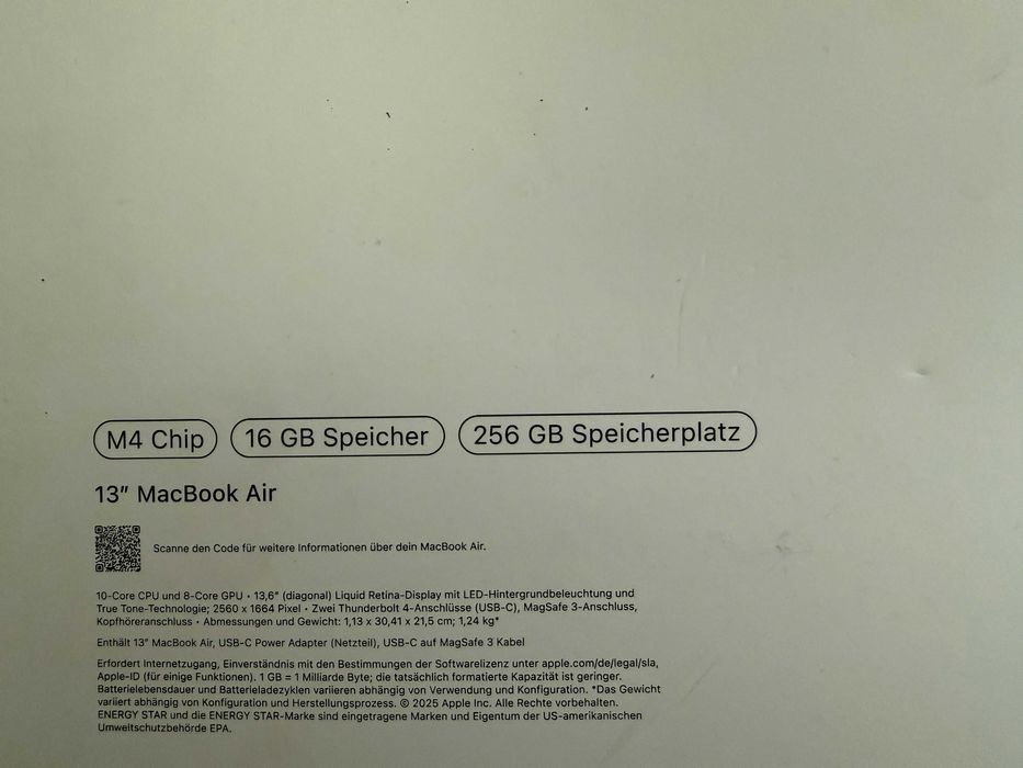 Laptop Apple MacBook Air 13 M4 16GB 256GB sigilat GARANTIE 2027