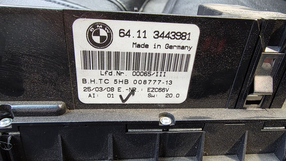 Управление за климатроник X3 E83