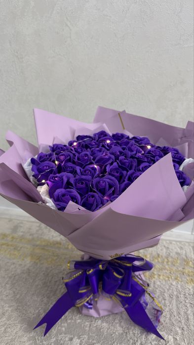 Букет из мыльных роз