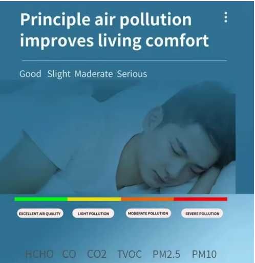 Senzor Monitorizare calitate aer Co Co2 HCHO TVOC PM2.5 PM10 tester