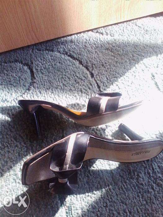 Sandale Davinci negru cu alb