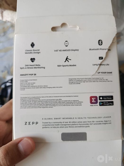 Amazfit Pop 3R Smart Watch — AMOLED ekranli aqlli soati