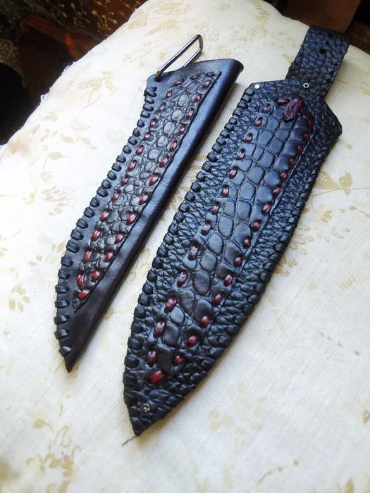 Кания за нож от естествена кожа