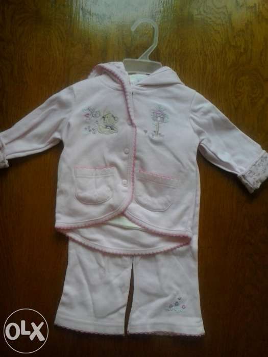 Set bebe 3 piese pentru 6-9 luni, Nannette, NOU, 100% bumbac