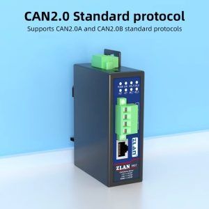 Индустриална CAN шина Взаимно преобразуване ZLAN9607 CAN RS485 Сериен