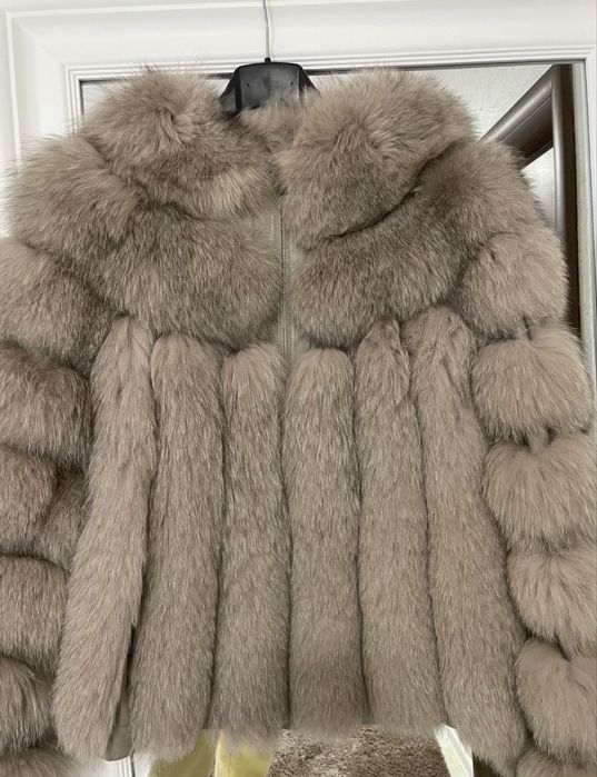 Палто от естествен косъм лисица